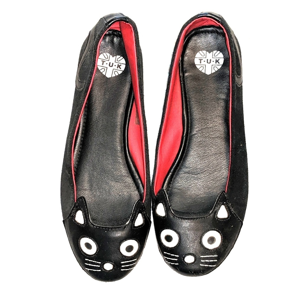 T.U.K. Kitty Flat Black Suede